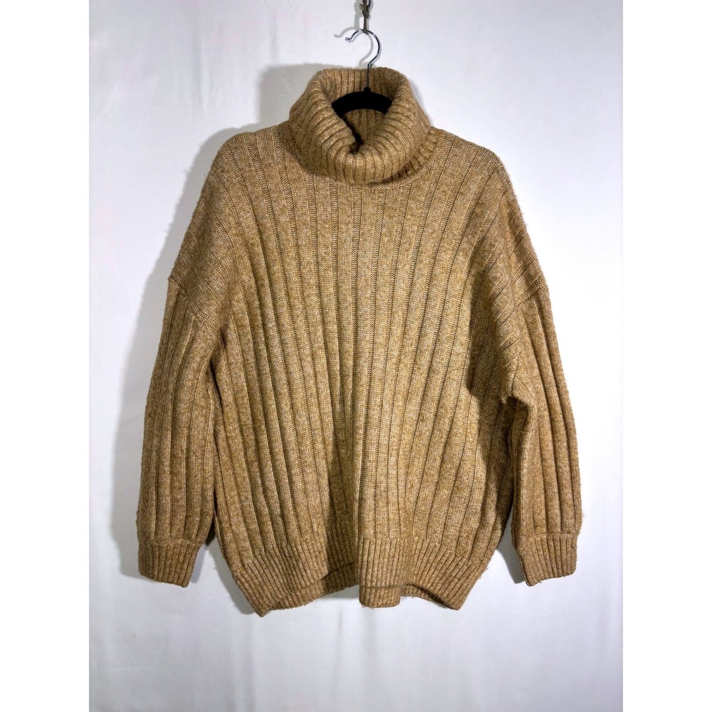 Minimalist Cozy Gorpcore Falls Creek Turtleneck Sweater Womens Large Yellow